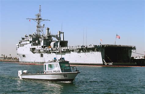 A Quarter Port Stern View Of The Us Navy Usn Austin Class Amphibious