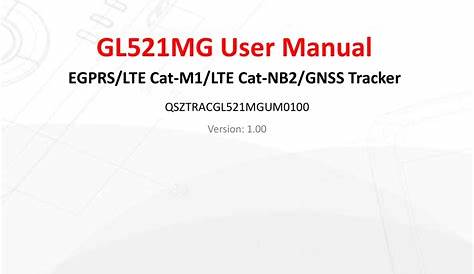 QUECLINK GL521MG USER MANUAL Pdf Download | ManualsLib