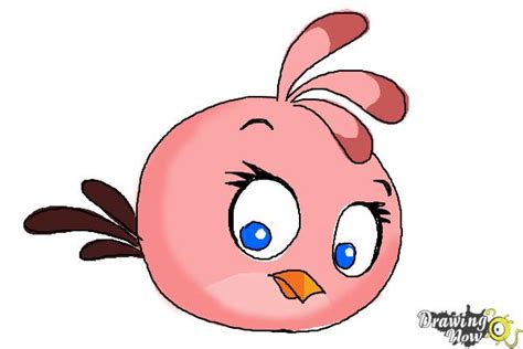 How To Draw Angry Bird Stella Pink Bird Drawingnow