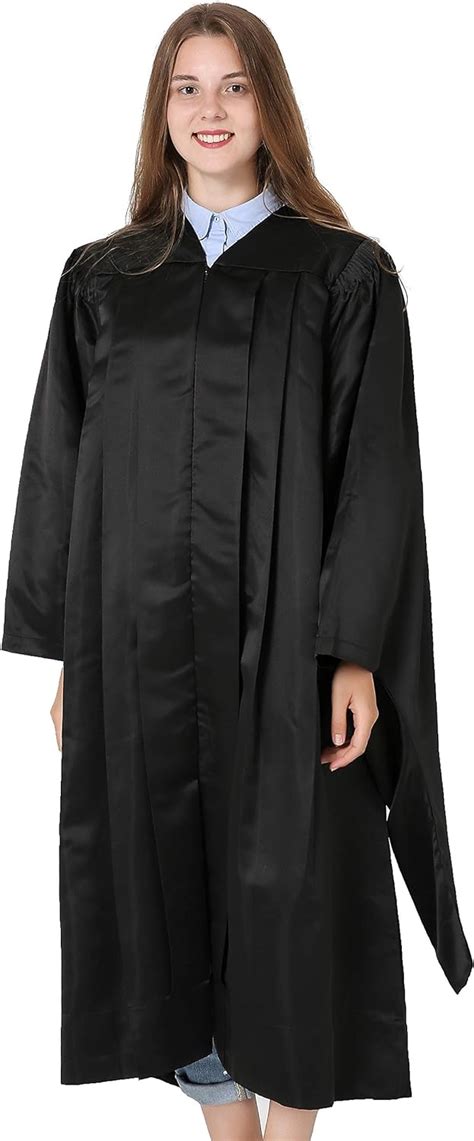 Graduationmall Unisex Deluxe Black Graduation Gown For Master Fluted