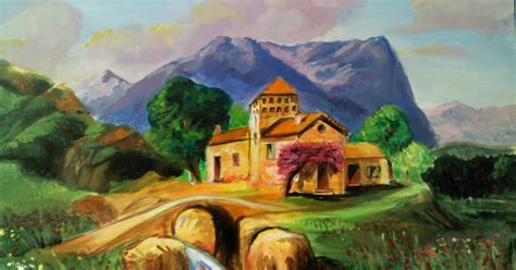 Disegni facili da copiare a matita. Laura disegna: Paesaggio Toscano - acrilico