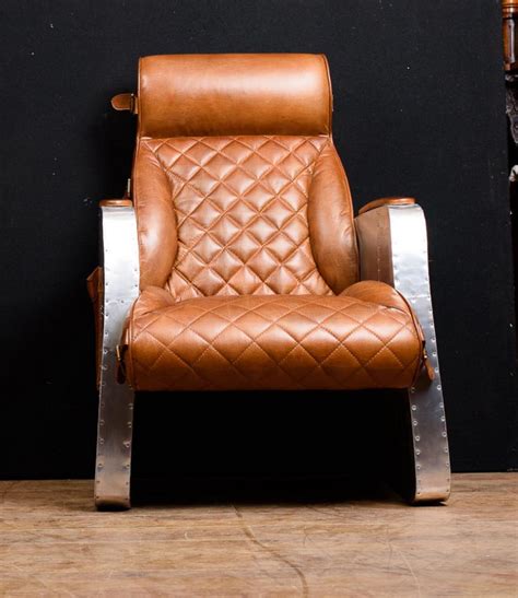 Pair Art Deco Club Chairs Aviator Lounge Chair