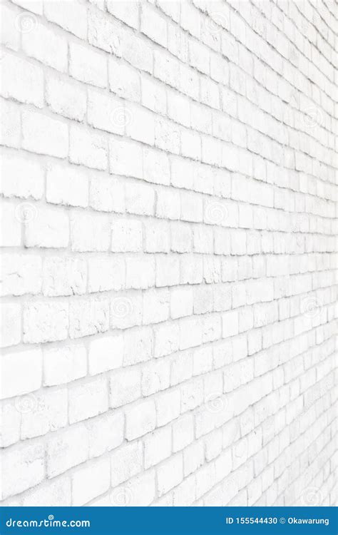 White Brick Floor Texture Used To Make Background Suitable For Interior