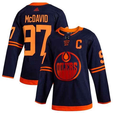 Mens Edmonton Oilers Connor Mcdavid Adidas Navy Alternate Authentic