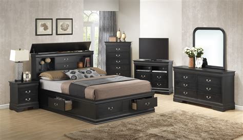 Black Solid Wood Bedroom Set G3150b