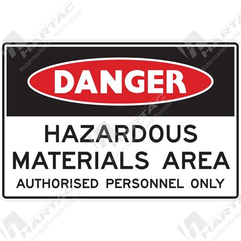 Admmitance Signs Danger Sign Admittance Hazardous Materials Area