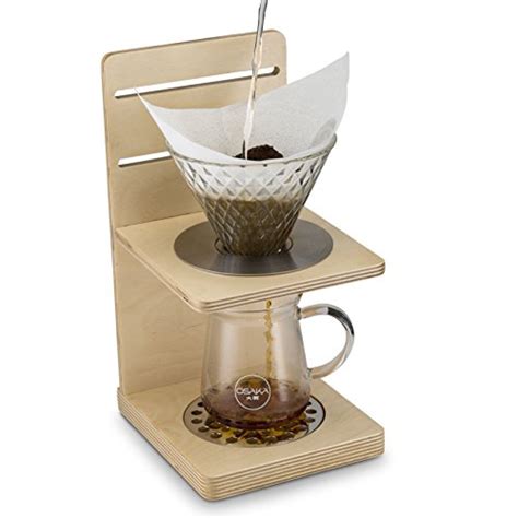 Osaka Wood Pour Over Coffee Dripper Stand Foldable Birch Wood Stand