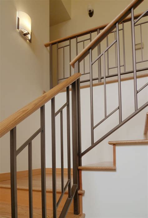 Regardless of whether you are looking for a standard style interior metal stair railing, a more elaborate artistic metal railing or a contemporary metal railing for the interior of your home. Broadview Sixties Makeover | Stair railing design, Modern stair railing, Stairs design modern
