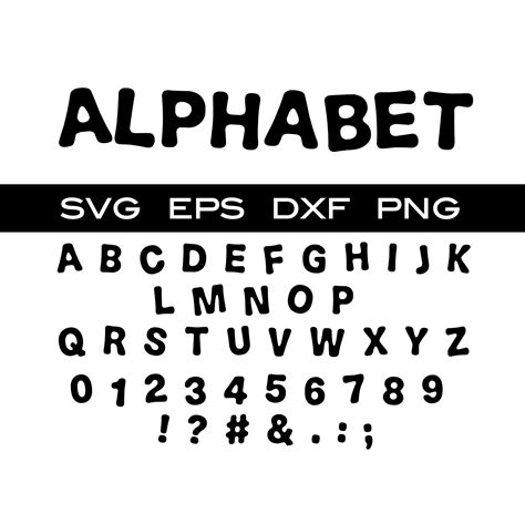 Alphabet Svg Svg Fonts Font Svg Letters Svg Silhouette Etsy