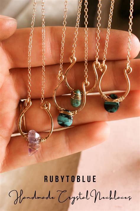 Handmade Crystal Necklaces Rubytoblue Handmade Crystal Necklace