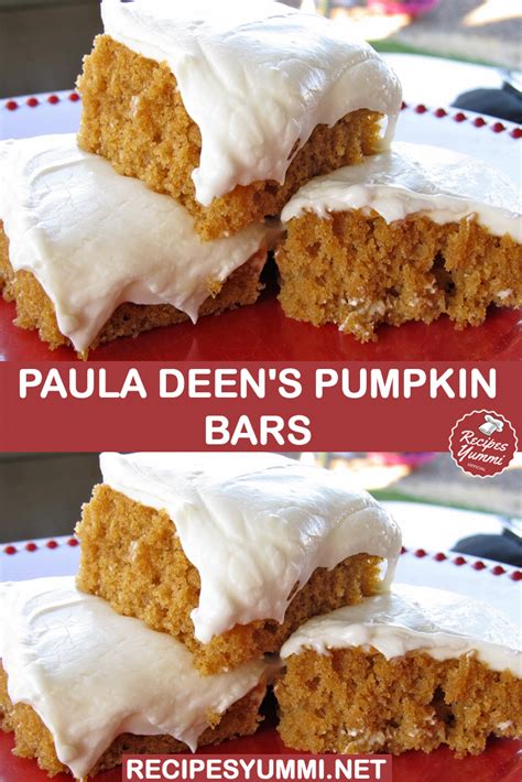 I have adapted a paula deen pumpkin pie recipe to be dairy free and now my husband asks for it as often as he can! Paula Deen's Pumpkin Bars | Cookie bar recipes, Pumpkin ...