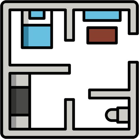 Floor Plan Generic Outline Color Icon