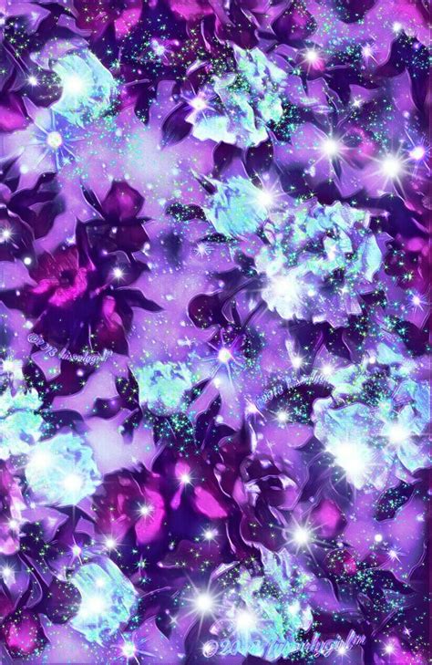 Blue N Purple Floral Galaxy Wallpaper I Created