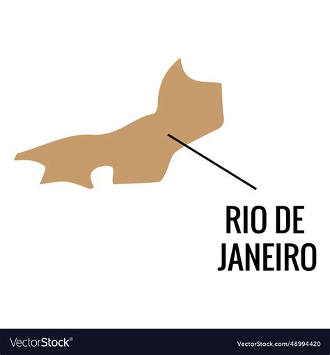 Rio De Janeiro State Map Royalty Free Vector Image