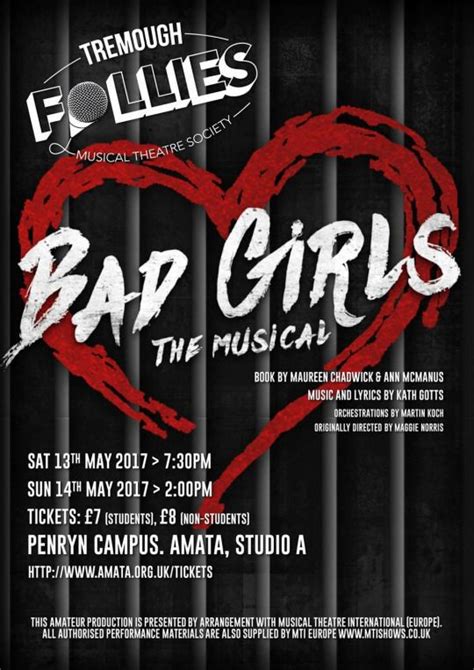 Bad Girls The Musical 14 05 17 Becca Lucy Victoria Bad Girl Musicals Becca