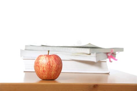 An Apple On A Teachers Desk Stock Images Image 5029884
