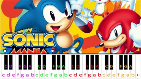 Sonic Mania Friends Intro Piano Letter Notes