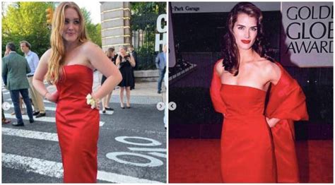 ‘proud Mama Brooke Shields Daughter Wears Her Iconic Red 1998 Golden