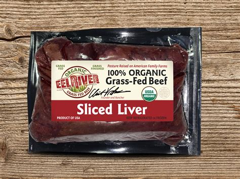 Organic Grass Fed Beef Sliced Liver Eel River Organic Beef Grass