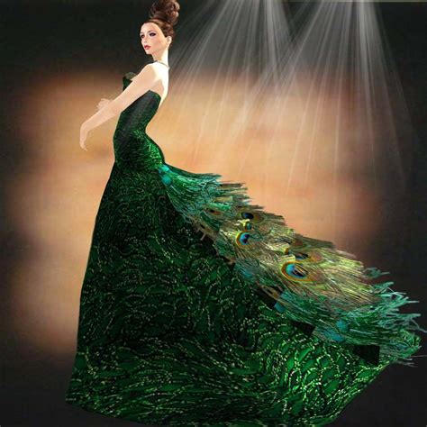 7latest Peacock Feather Wedding Dresses Discountnfljersey1