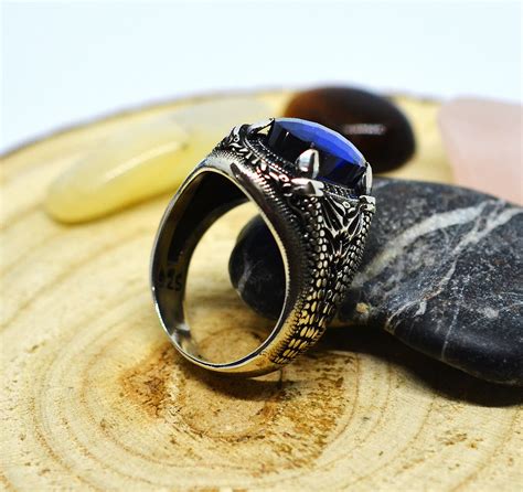 Turkish Handmade Ring Solid 925 Sterling Silver Sapphire Ring Etsy UK