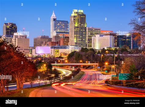 Raleigh North Carolina Usa Downtown City Skyline Stock Photo Alamy