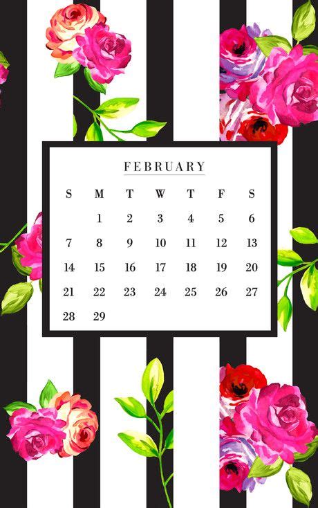 February Floral And Stripes Phone Desktop Background Wallpapers From