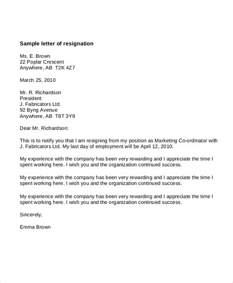 Apr 09, 2021 · handing in a resignation letter example here is an example of how to hand in a resignation letter in a professional and positive manner: FREE 6+ Sample Letter of Resignation in MS Word | PDF