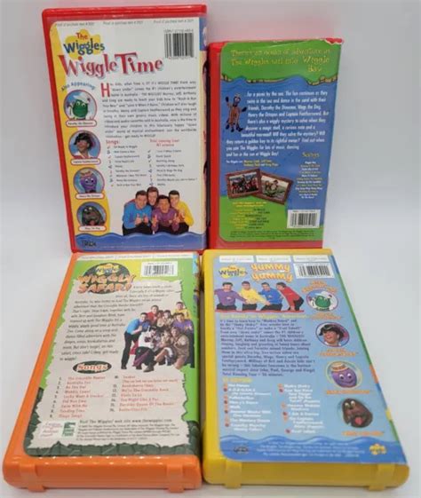 LOT OF The Wiggles Clamshell VHS Tapes Wiggly Safari Yummy Wiggle Bay Time PicClick