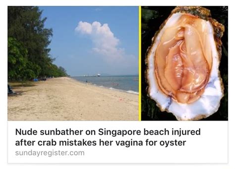 Nude Sunbather On Singapore Beach Injured After Crab Mistakes Her Vagina For Oyster