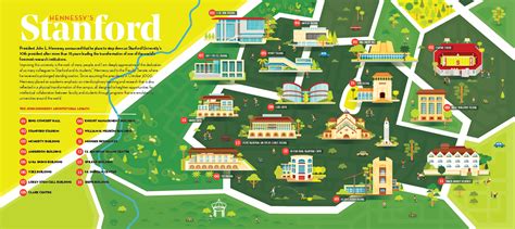 Stanford University Campus Map On Pantone Canvas Gallery