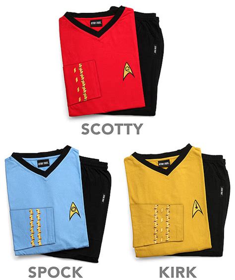 To The Captains Quarters Star Trek Uniform Pajamas