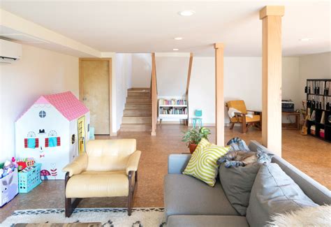 Mid Century Raised Ranch Remodel Midcentury Basement Seattle By