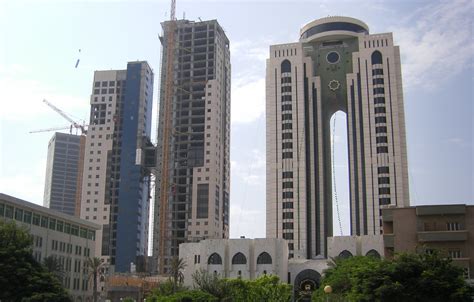 Tripolis Towers Libya The Old Burj Al Fatah And Its Ne Flickr