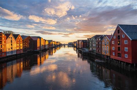 The Historic Town Of Trondheim Fjord Travel Norway