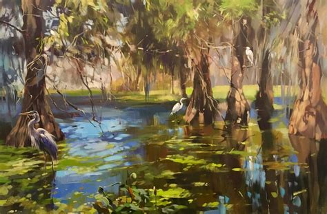 Swamp Acrylic On Canvas In Recent Artwork