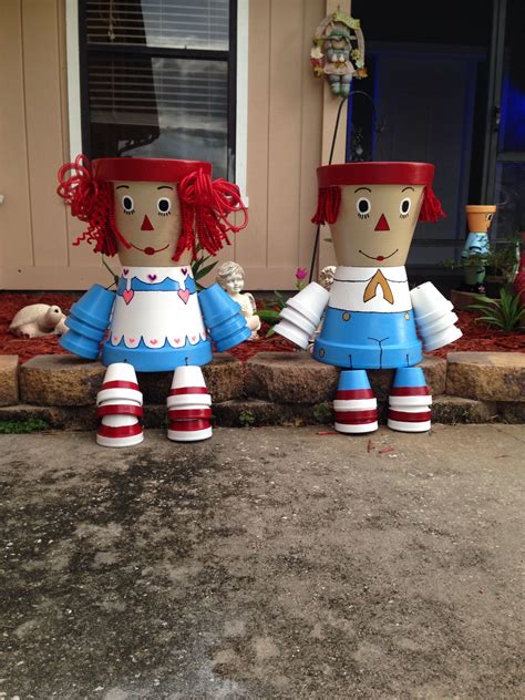 Terra Cotta Pot Crafts Raggedy Ann And Andy Terra Cotta Pot Crafts