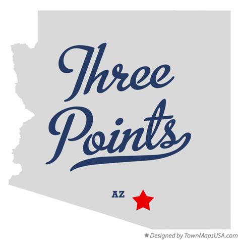 Map Of Three Points Az Arizona