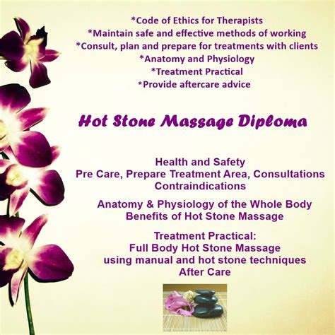 Accredited Hot Stone Massage Diploma Stockport Manchester