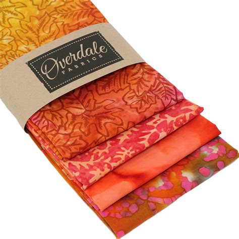 4 Fat Quarters Batik Bundle Jakarta Sunset Overdale Fabrics