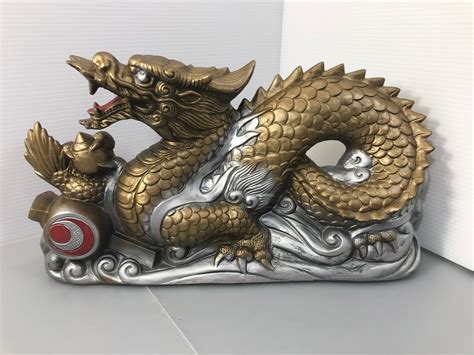 Vintage Japanese Dragon Statue Rare Japanese Ceramic Statue Etsy