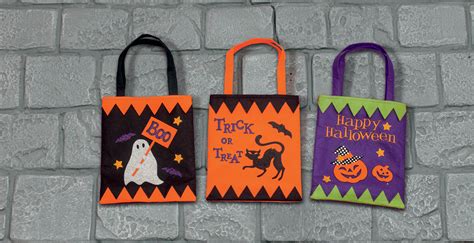 Halloween Felt Fabric Trick Or Treat Loot T Bags Large Fabric Favour