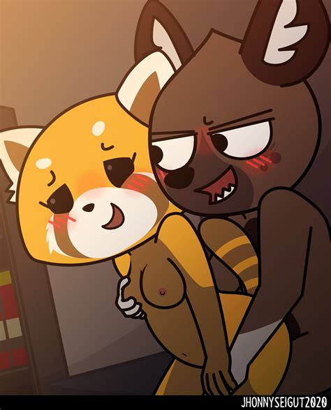 Rule 34 Aggressive Retsuko Ailurid Anthro Blush Breast Grab Breasts