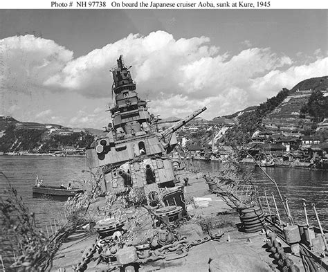 Japanese Navy Ships Aoba Sunk At Kure Japan 1945