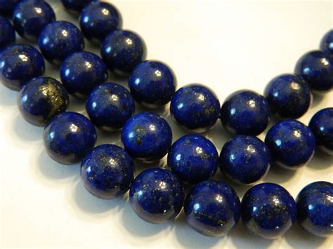 8mm Natural Round Dark Blue Dyed Lapis Lazuli Gemstone Beads Etsy