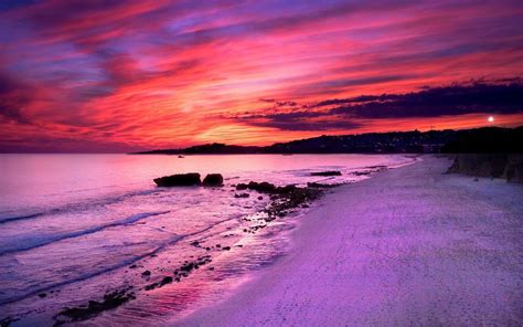 Colorful Beach Sunset At Flakstad Beach By Rogue