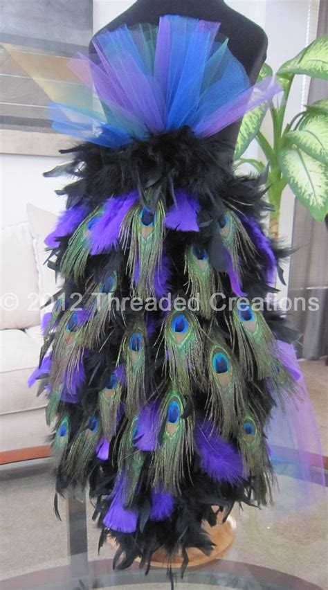 Peacock Feather Bustle Tail For Costume 7500 Via Etsy Peacock