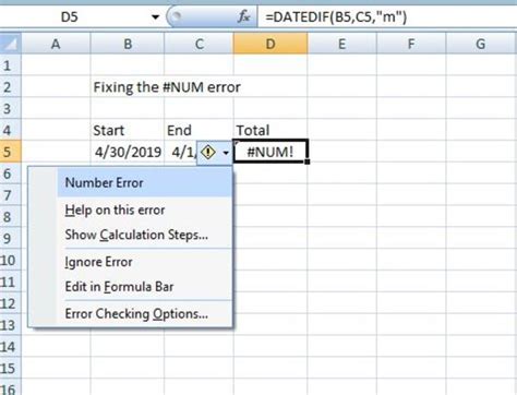 How To Locate And Resolve The Num Error In Excel Excelchat
