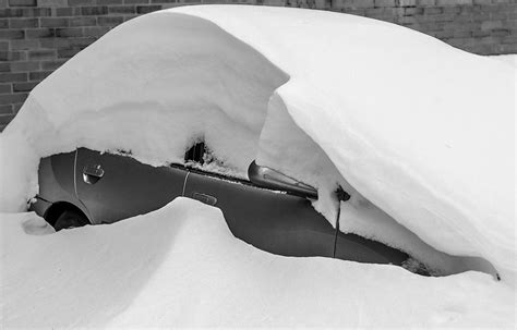 Buried Car After One Of Many Snowstorms In Boston February 2015 In