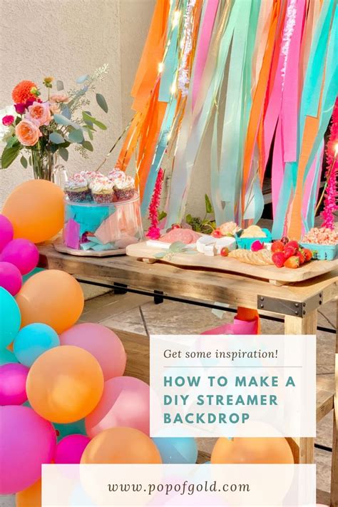 How To Make A Diy Streamer Backdrop From 99 Cent Streamers Pop Of